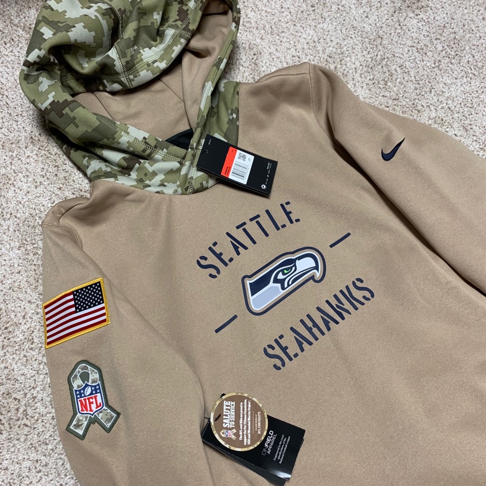 Brand New Seahawks Nike Hoodie Camo